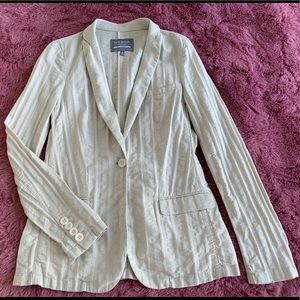 Madewell New Haven Oatmeal Silver Linen Blazer sz2